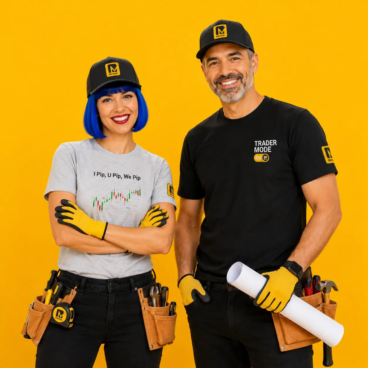 Two Monaxa team members working together
