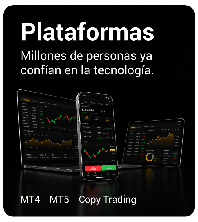 Plataformas - Millones de personas ya confían en la tecnología. MT4, MT5, copytrading
