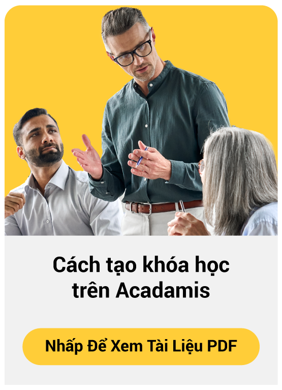 Biểu tượng hoặc biểu đồ làm nổi bật cách tạo khóa học trên Acadamis bởi Monaxa
