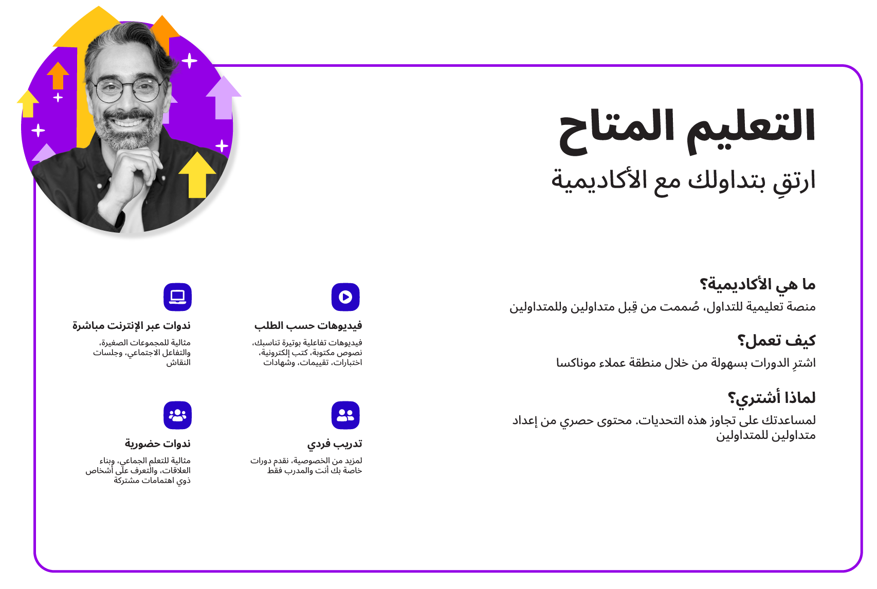 صورة تعرض «إعادة تعريف تعليمك المالي»